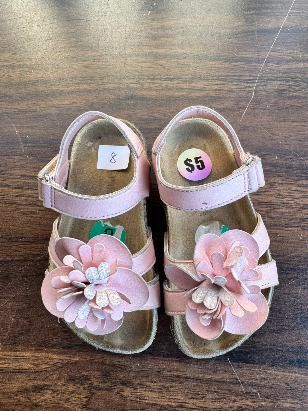 Toddler girl sandals - summer shoes- Pink Flower - photo 4