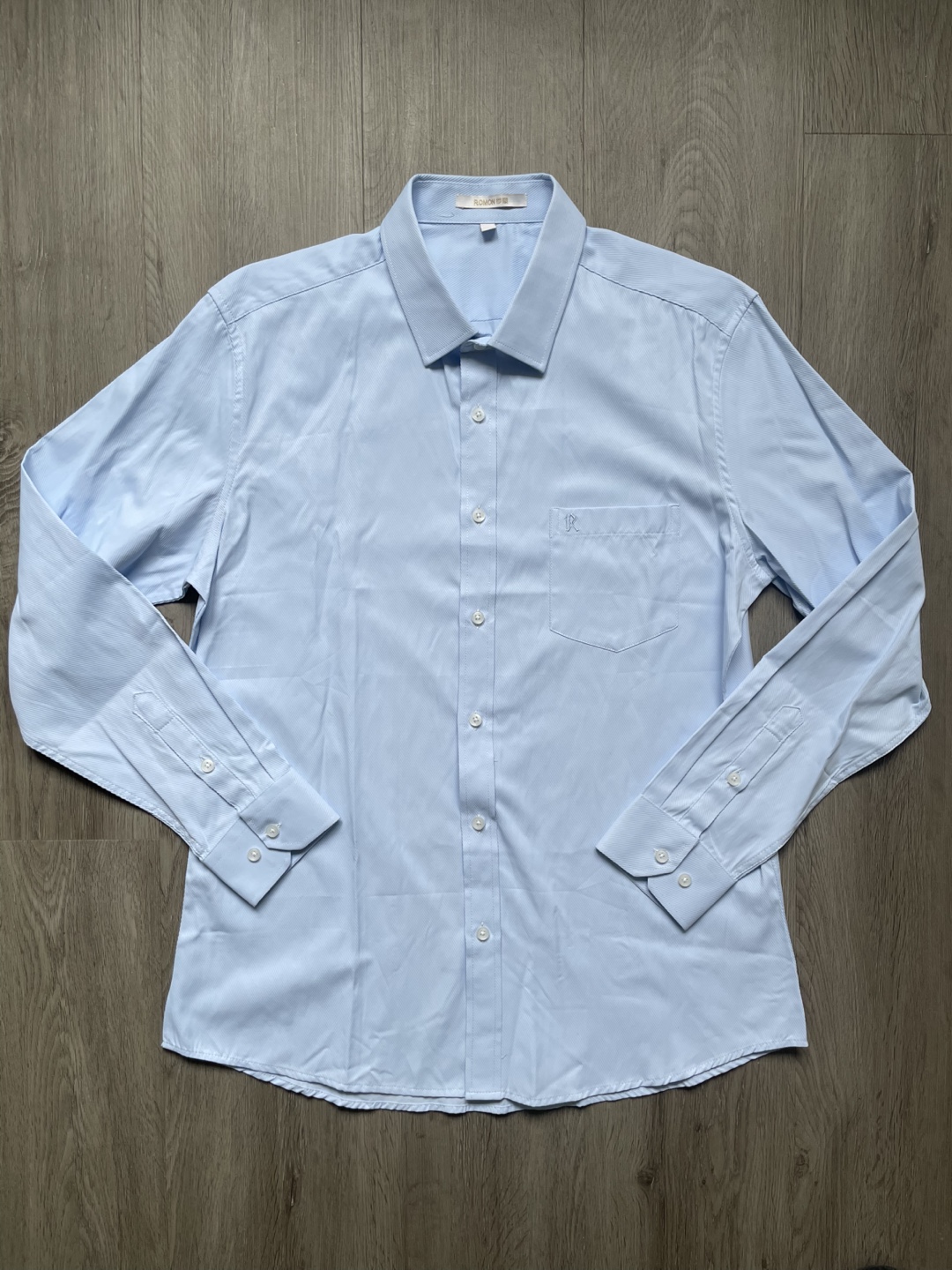 ROMON Men's Light Blue Dress Shirt Size 41