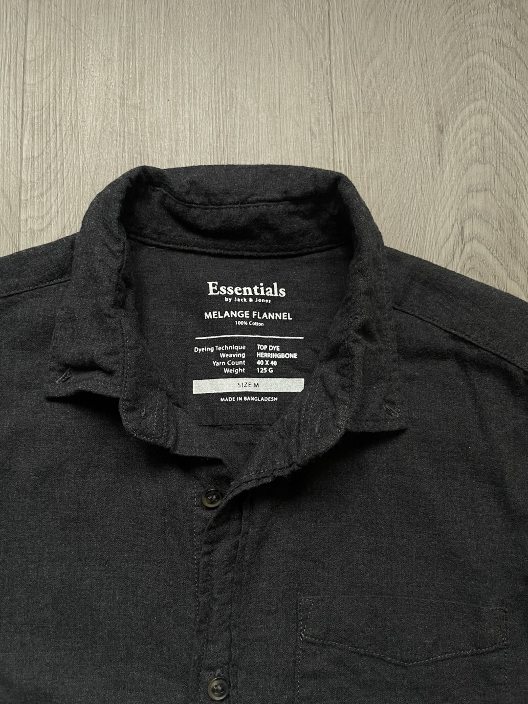 Essentials by Jack & Jones Melange Flannel Shirt - Size M - photo 2