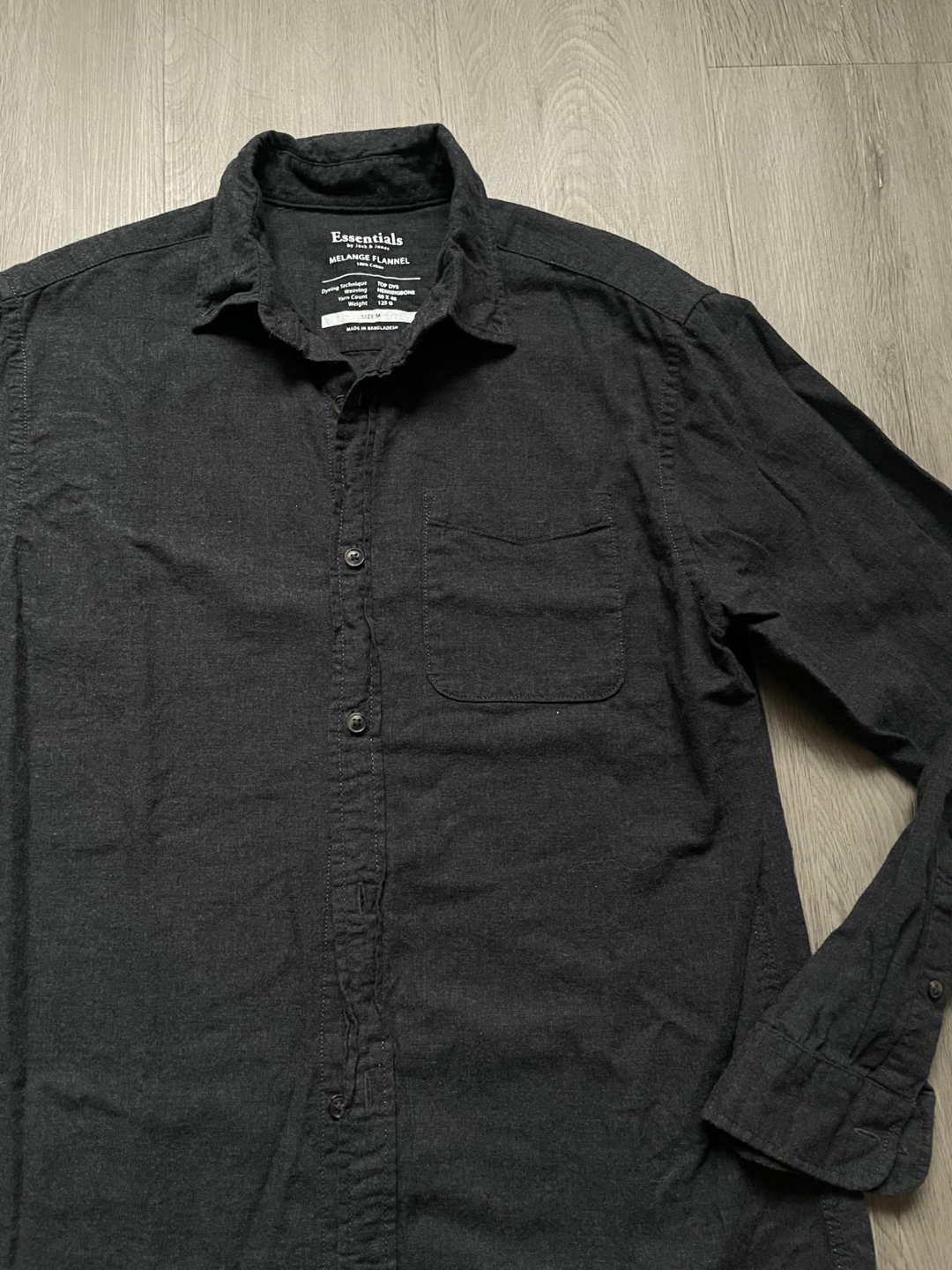 Essentials by Jack & Jones Melange Flannel Shirt - Size M - photo 3