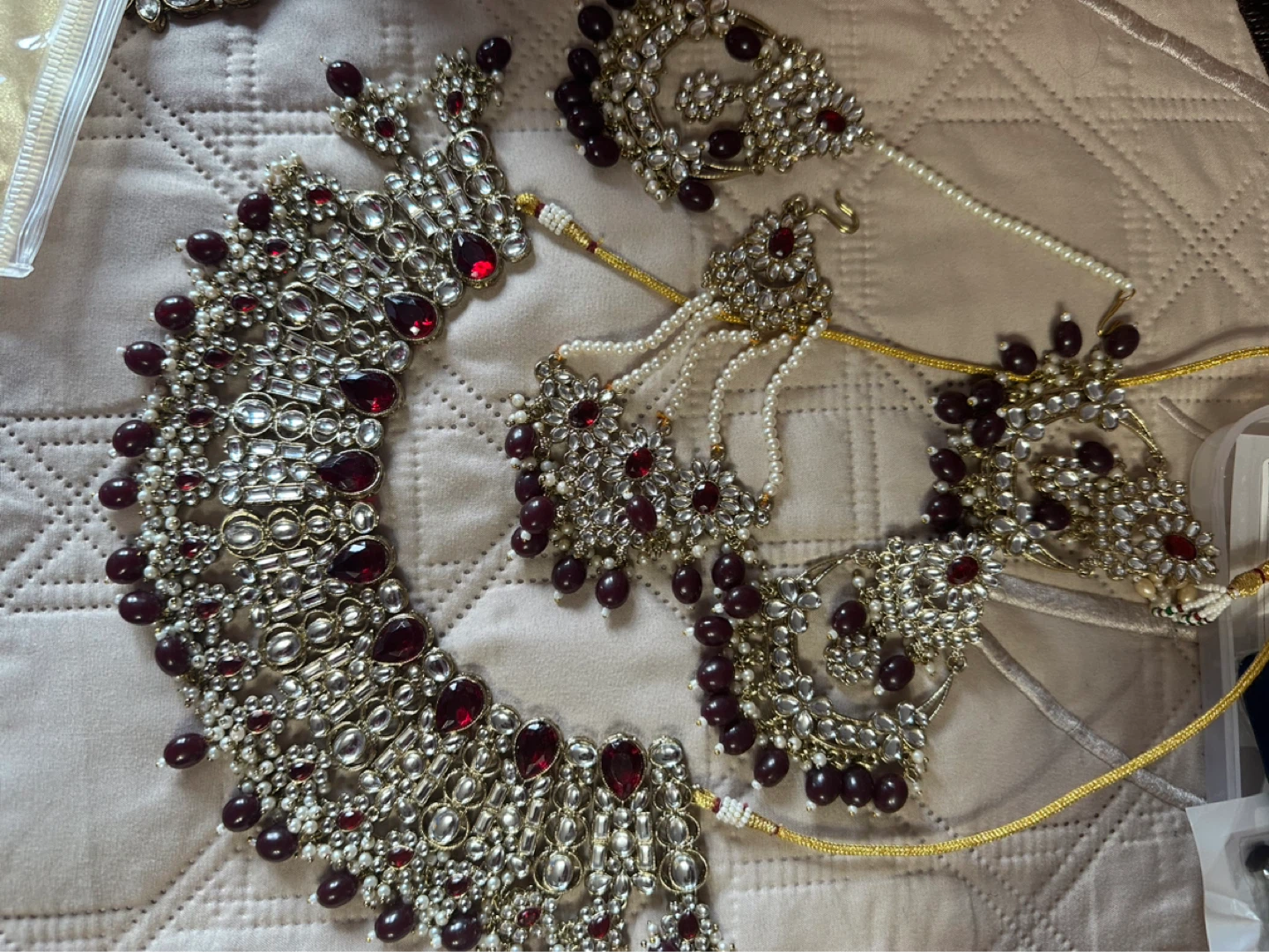 Chunky Statement Necklace & Earring Set with Beads - photo 3