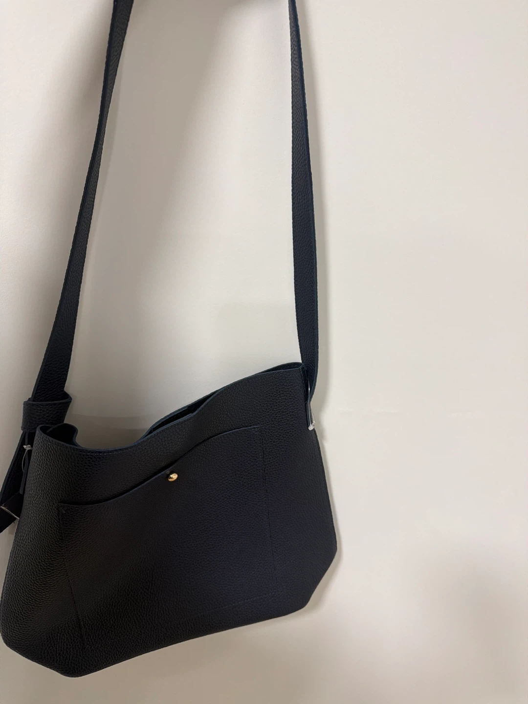 Ulta Beauty Black Faux Leather Shoulder Bag
