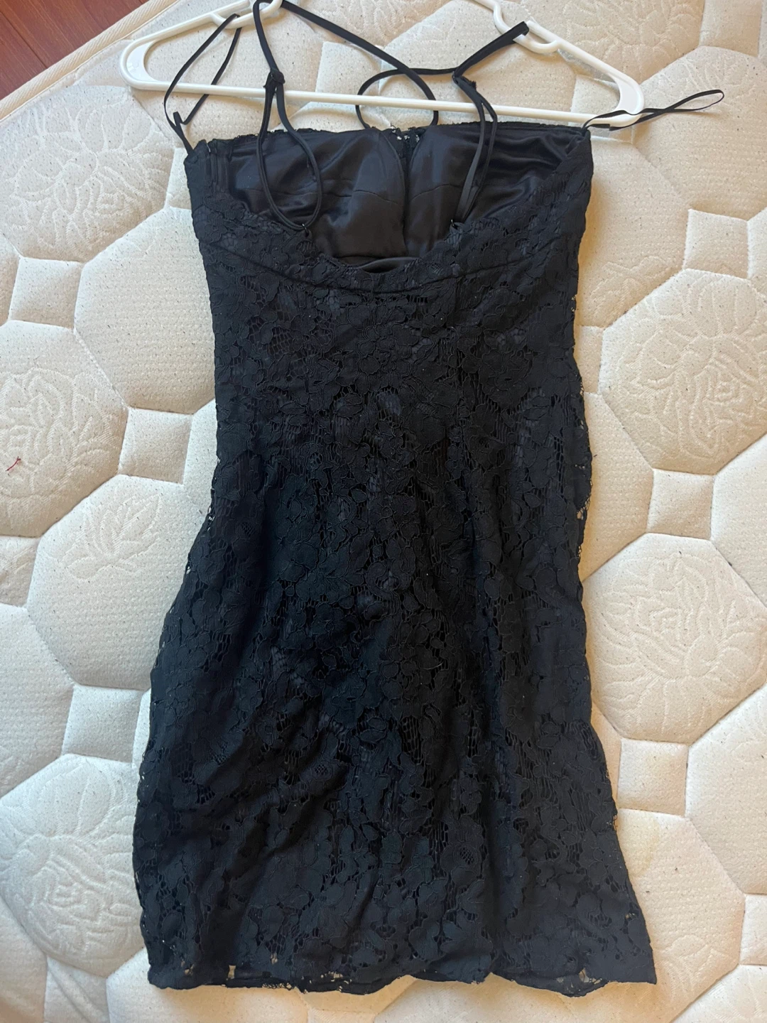 Black Lace Strapless Dress - Zara - photo 3