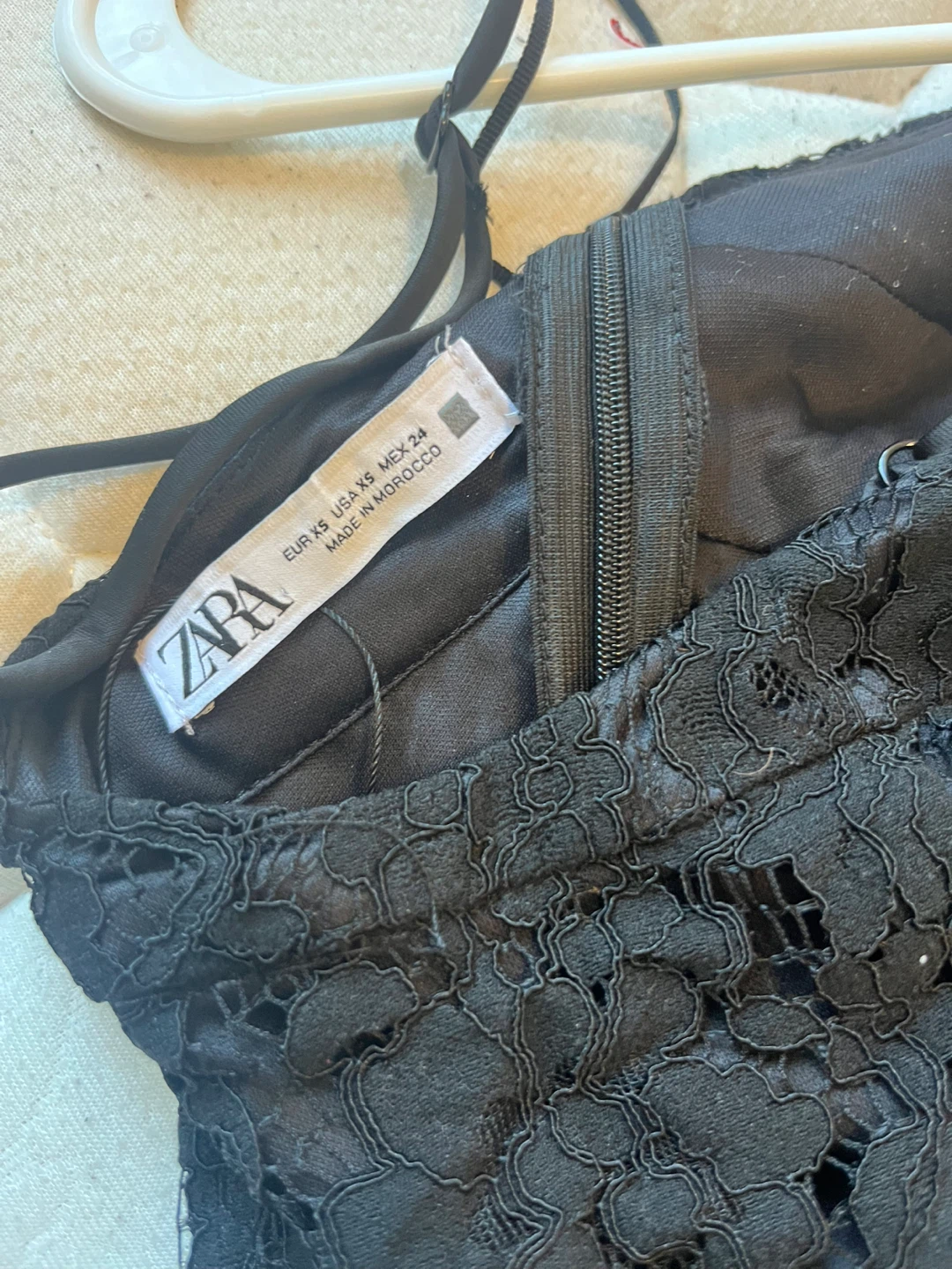 Black Lace Strapless Dress - Zara - photo 4