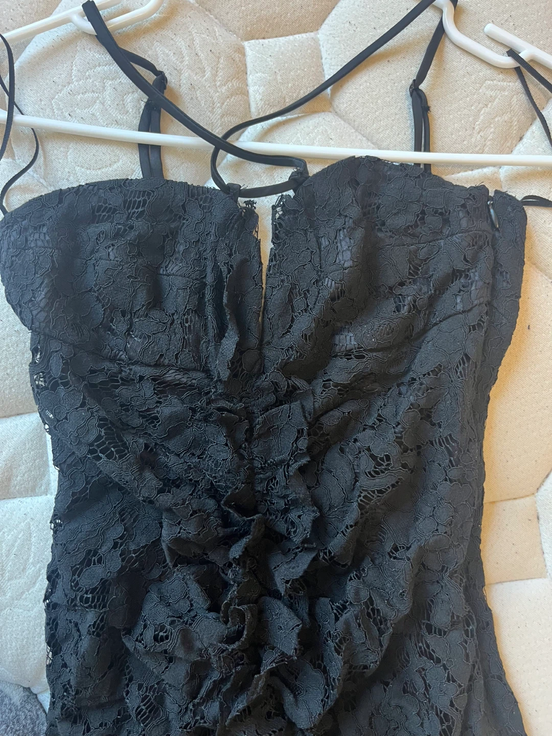 Black Lace Strapless Dress - Zara - photo 2