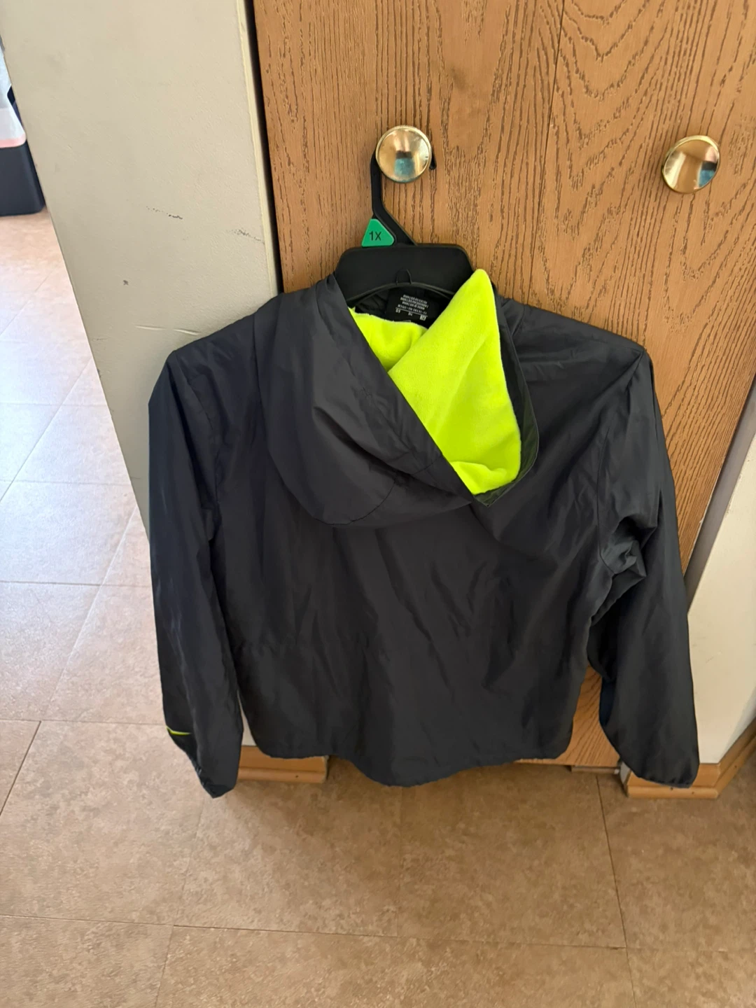 Nike Boys Youth Jacket L Gray Neon Green - photo 2