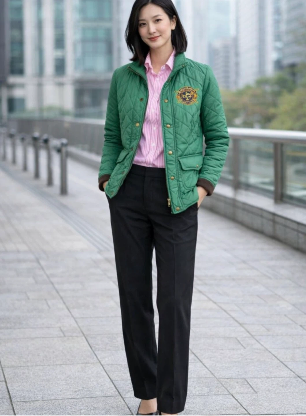 Ralph Lauren Sport Green Quilted Jacket — Size S/P