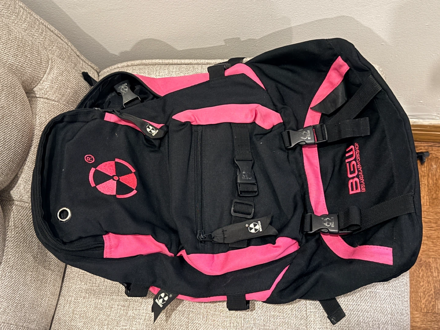 BGW Breakaway Rucksack Backpack Black Pink