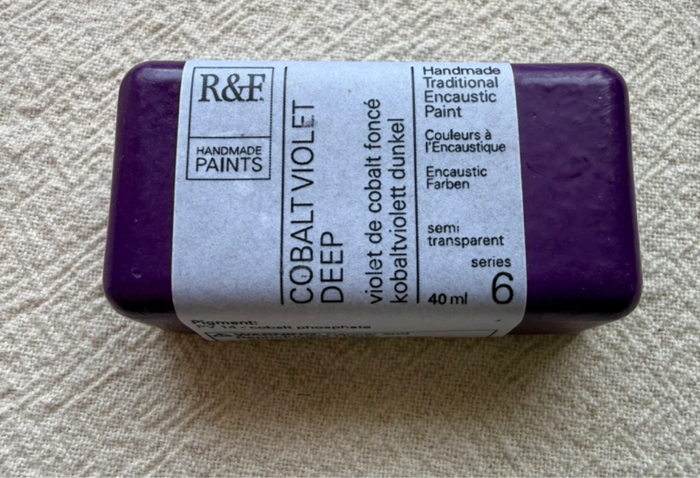 R&F Professional Encaustic Wax Paint - Cobalt Violet Deep