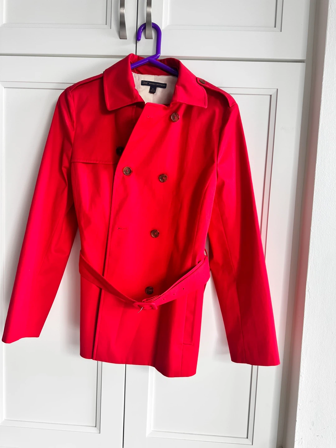 Brooks Brothers "346" Red Trench Coat Size 8 - photo 3