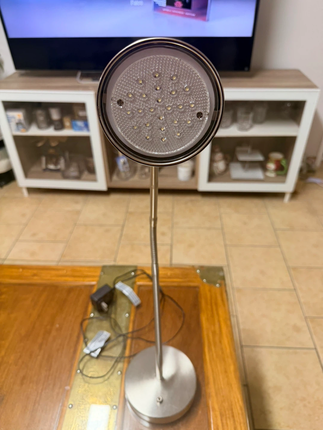 Silver Metal Desk Lamp with Flexible Gooseneck - photo 3