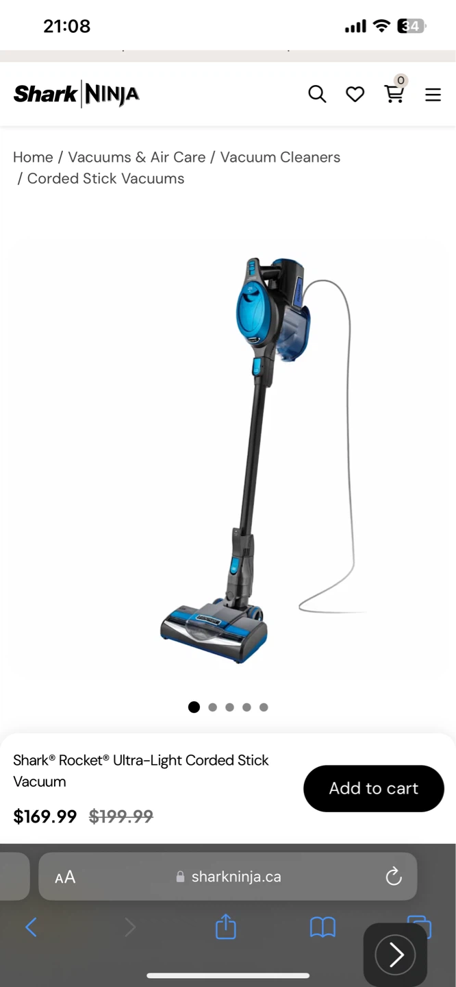 Shark Rocket Ultra-Light Corded Stick Vacuum Cleaner - photo 2