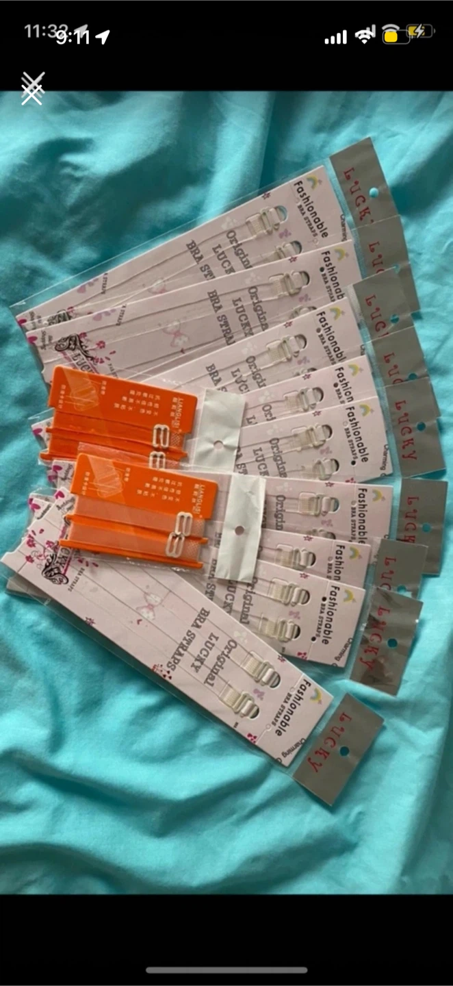 BNWT clear bra straps (11 pairs)
