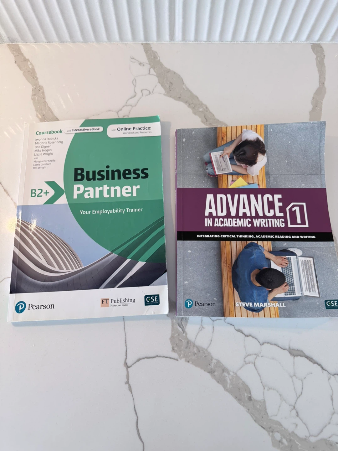 Business Partner B2+ and Advance 1 in Academic Writing Textbooks