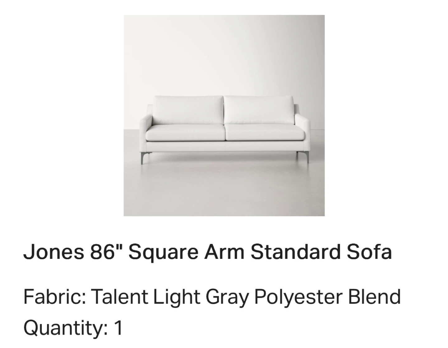 AllModern Jones 86" Square Arm Standard Sofa