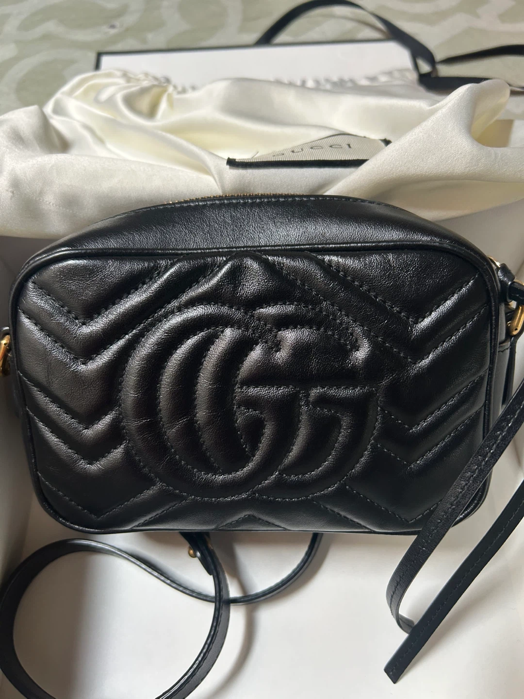 Gucci Marmont Camera Bag Black Leather - photo 2