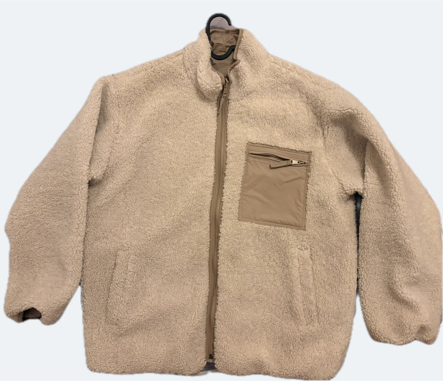 Unisex Fleece Teddy Jacket with Zip Pocket