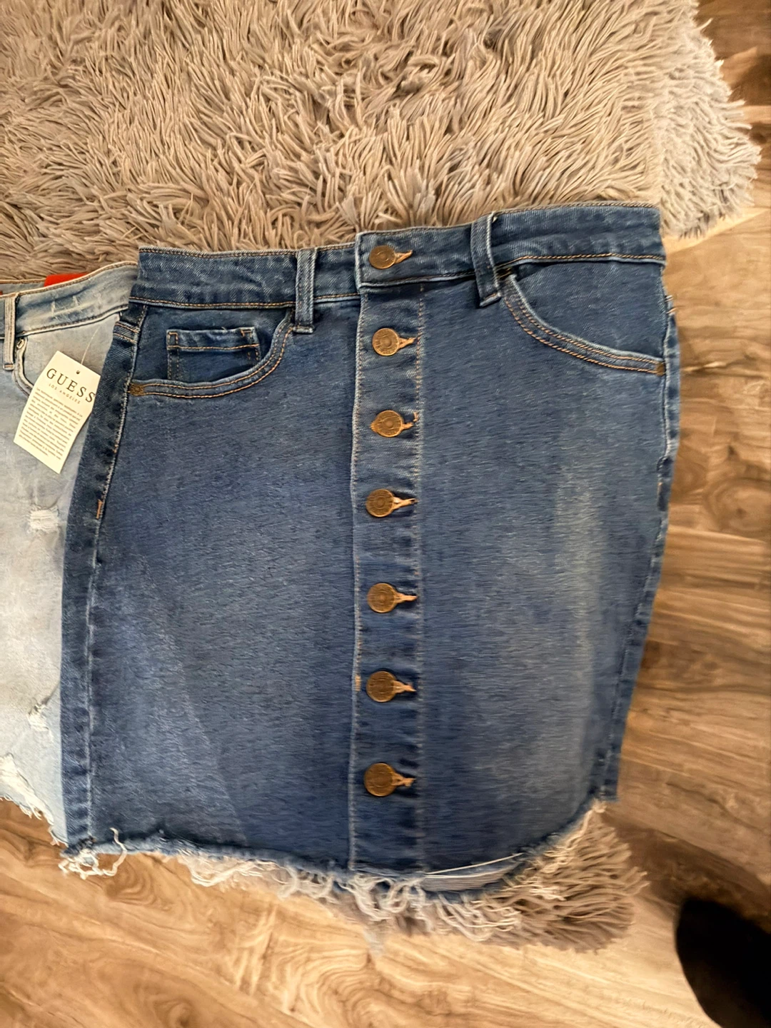 Guess Distressed Denim Skirts