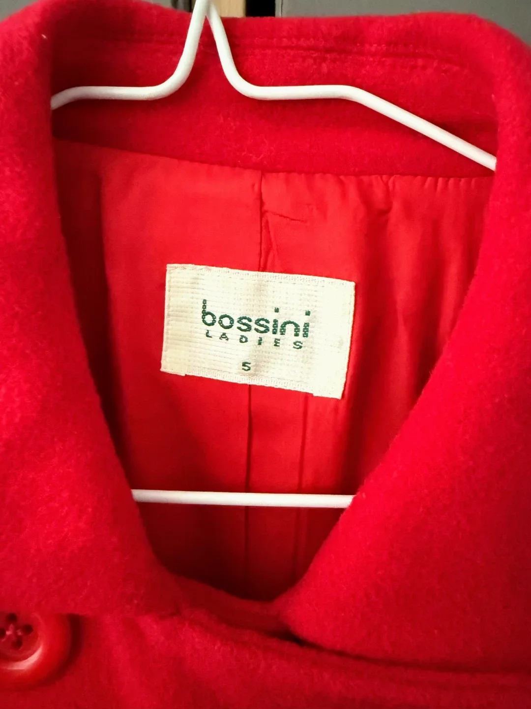 Bossini Ladies Red Wool Blend Coat Size S - photo 4