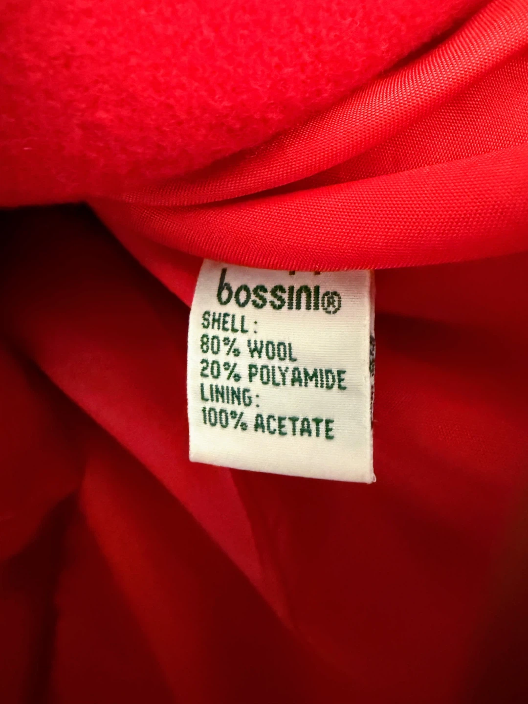 Bossini Ladies Red Wool Blend Coat Size S - photo 3