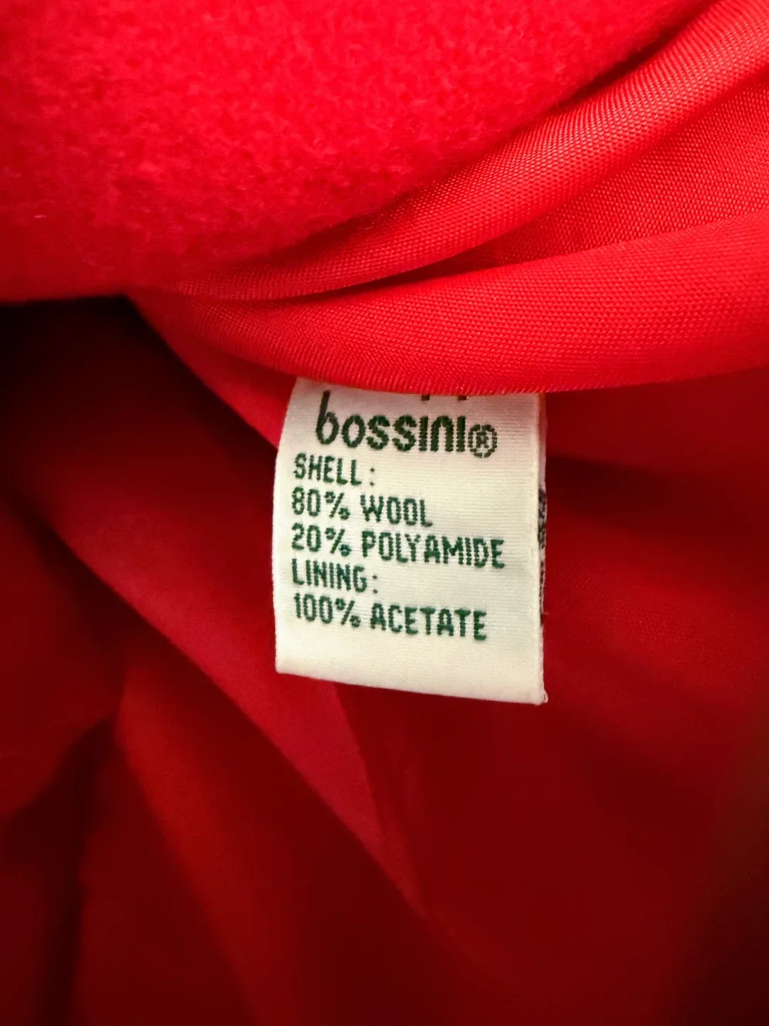 Bossini Ladies Red Wool Blend Coat Size S - photo 3