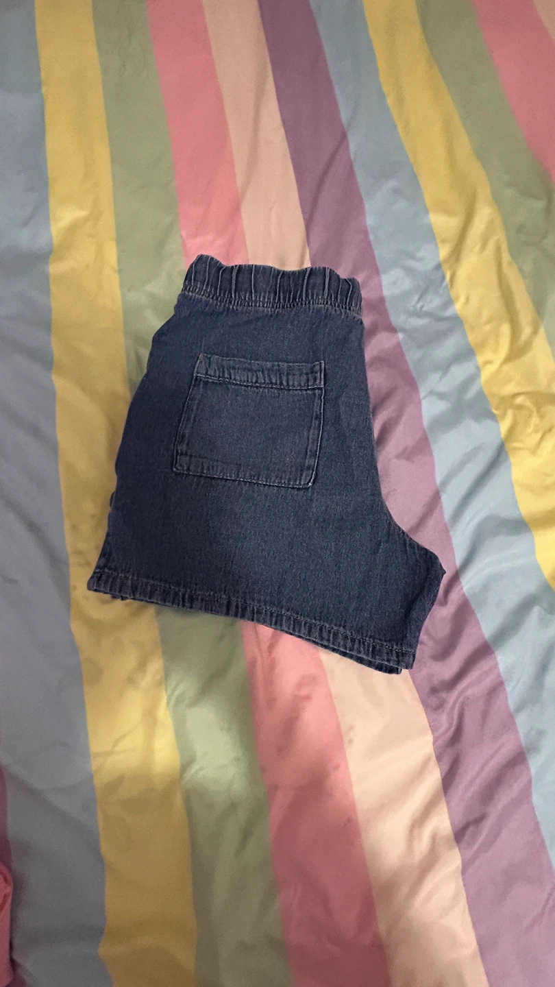 Denim Drawstring Shorts - Size Medium - photo 4
