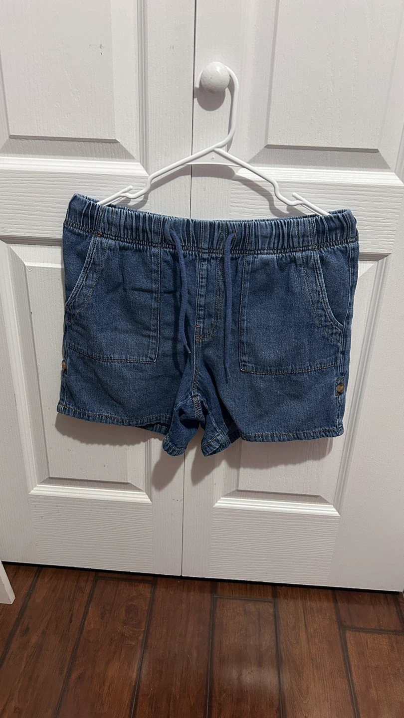 Denim Drawstring Shorts - Size Medium - photo 2