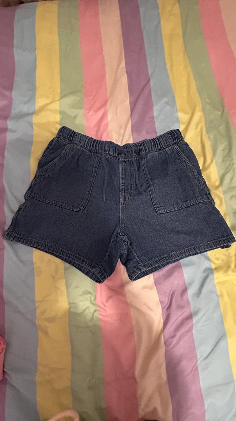 Denim Drawstring Shorts - Size Medium - photo 5