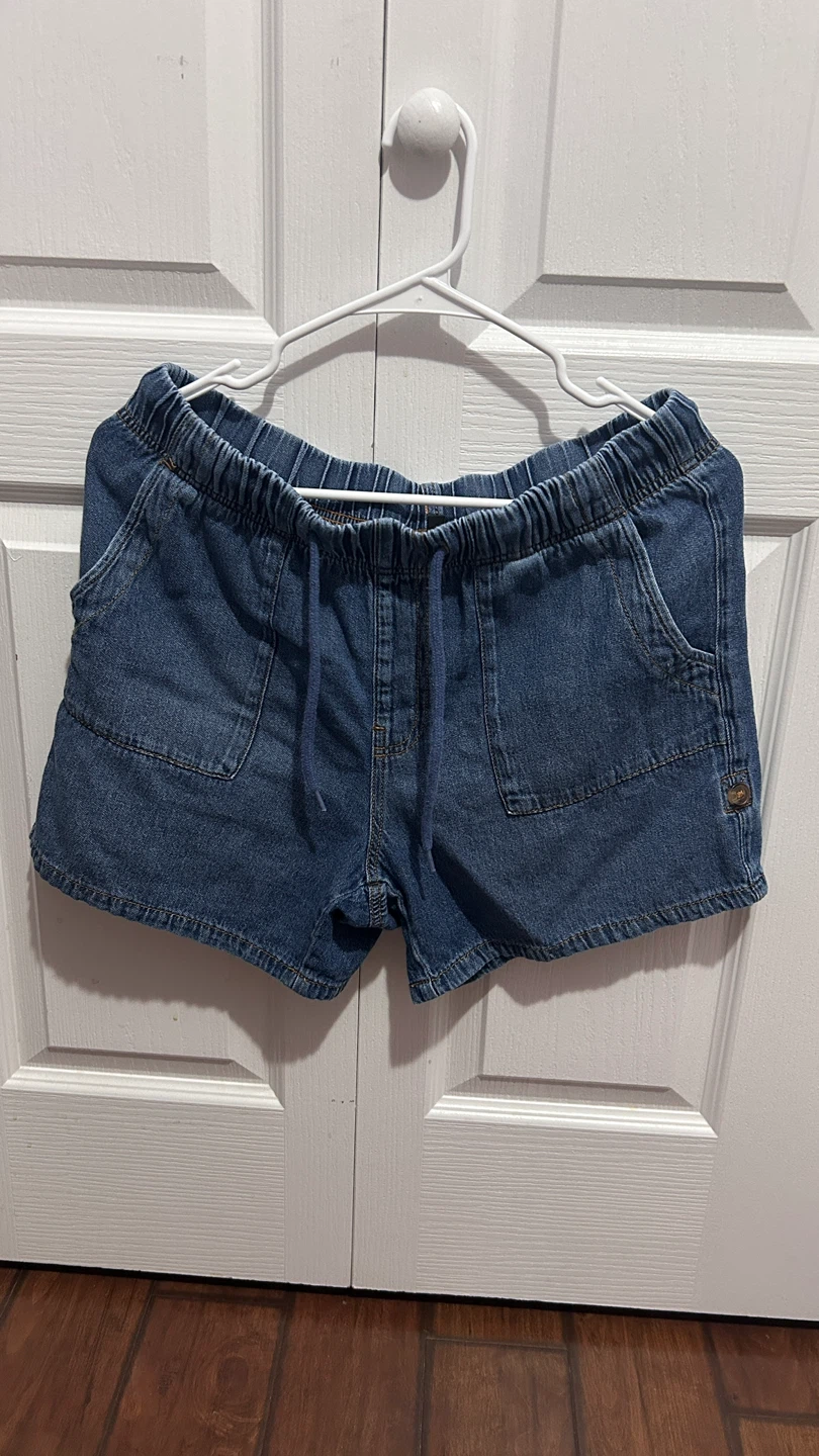 Denim Drawstring Shorts - Size Medium - photo 3