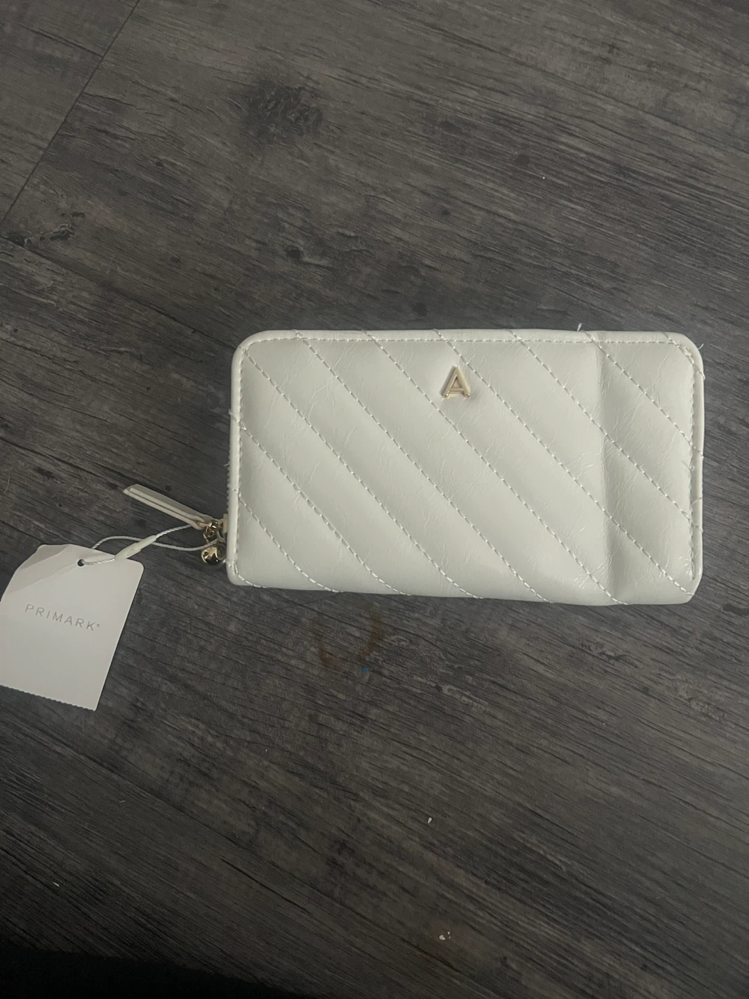Primark White Quilted Zip Around Wallet