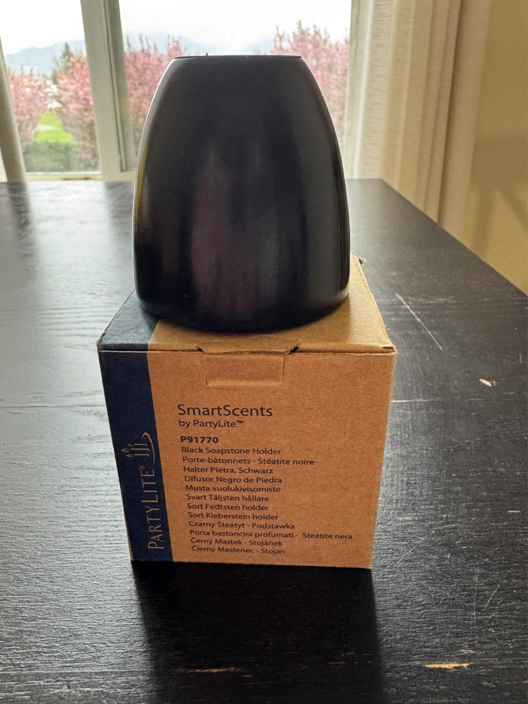 PartyLite SmartScents Black Soapstone Holder