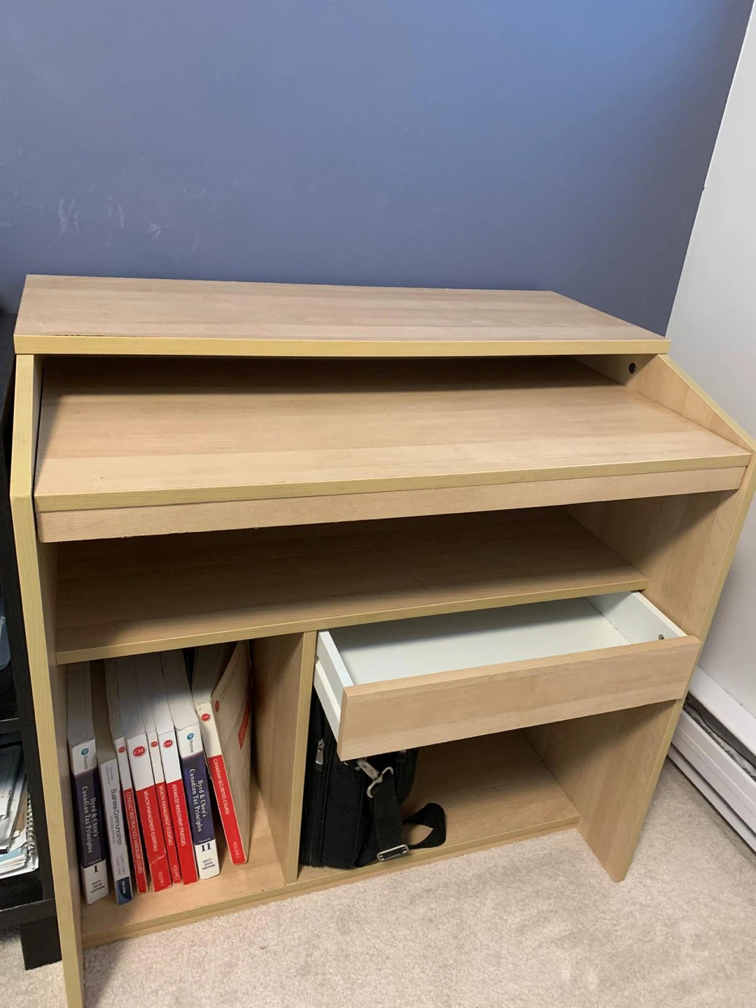 Computer Desk with Drawer and Shelves - photo 2