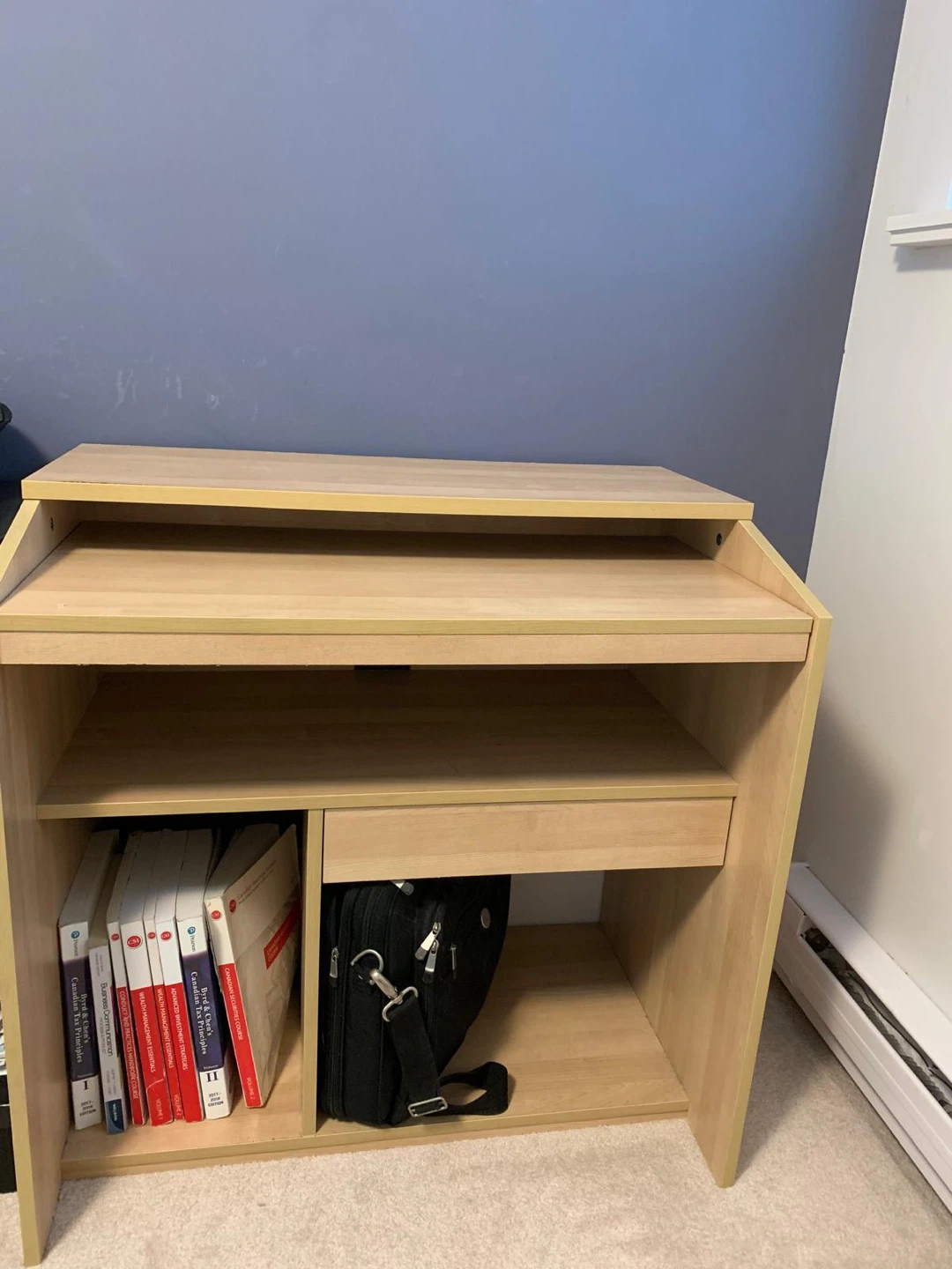 Computer Desk with Drawer and Shelves - photo 4