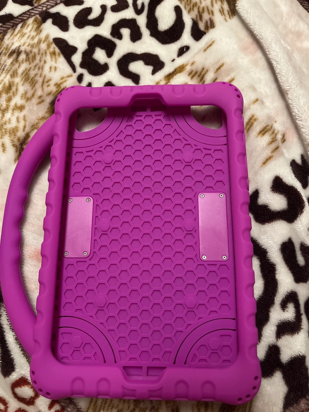 Purple Kid-Friendly Tablet Case with Handle and Stand