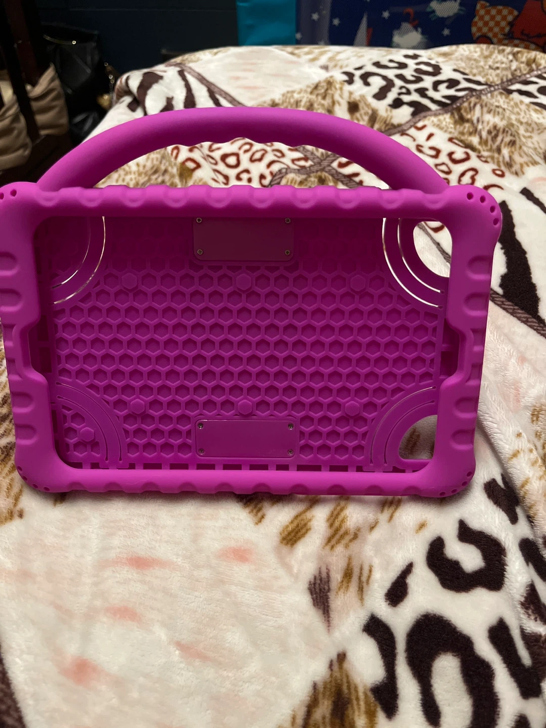 Purple Kid-Friendly Tablet Case with Handle and Stand - photo 4