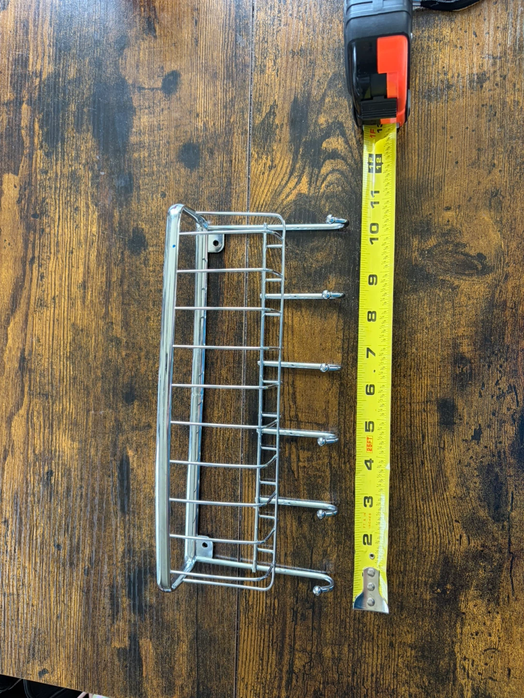 Wall Mounted Metal Rack with Hooks - photo 3