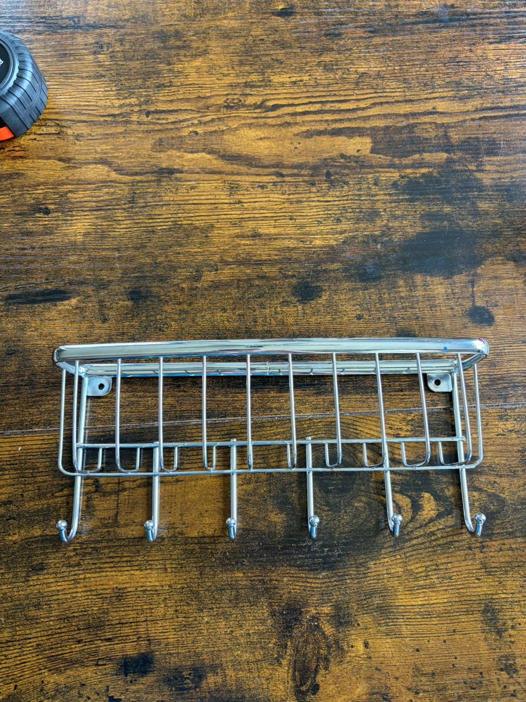 Wall Mounted Metal Rack with Hooks