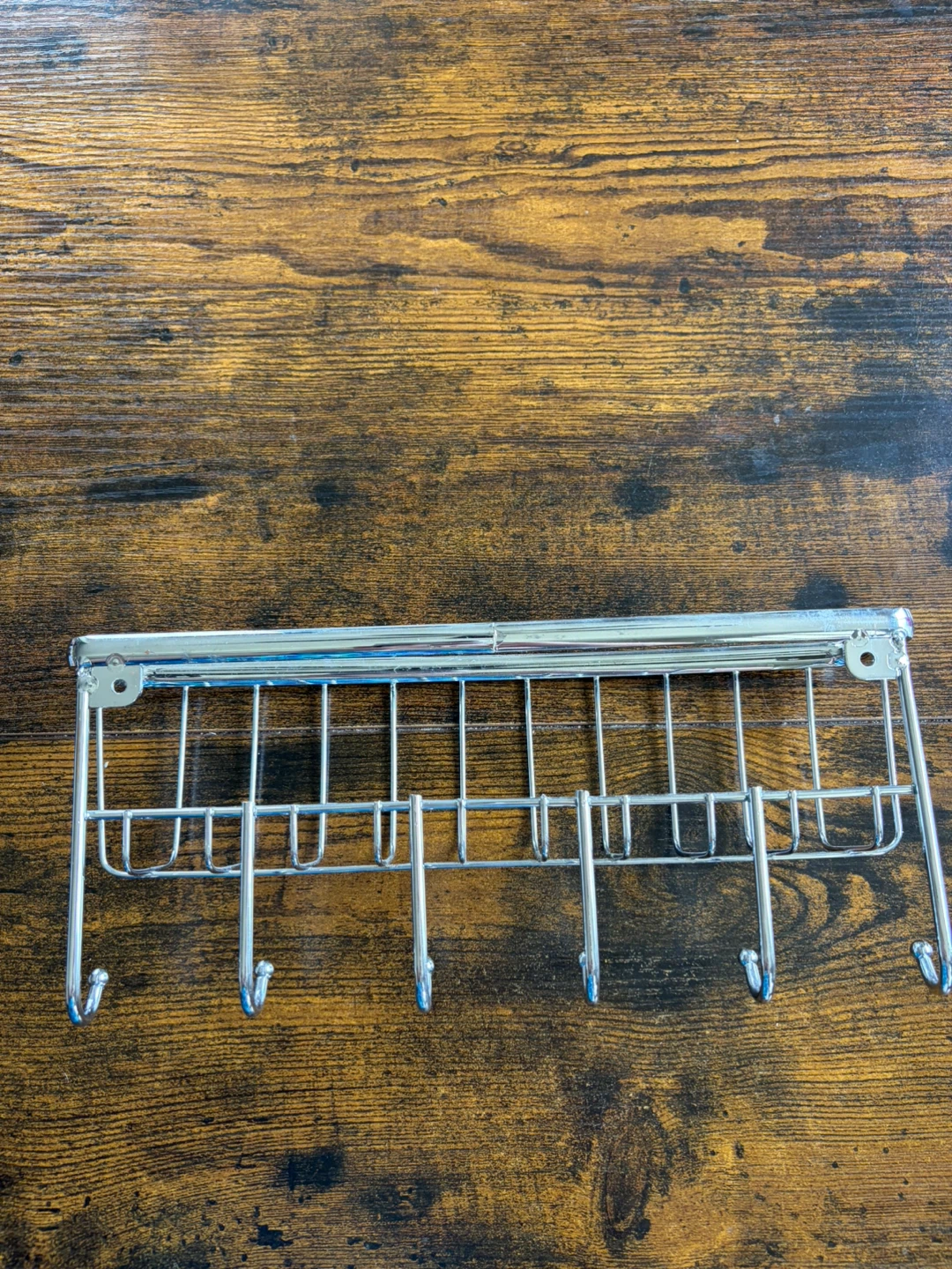 Wall Mounted Metal Rack with Hooks - photo 2