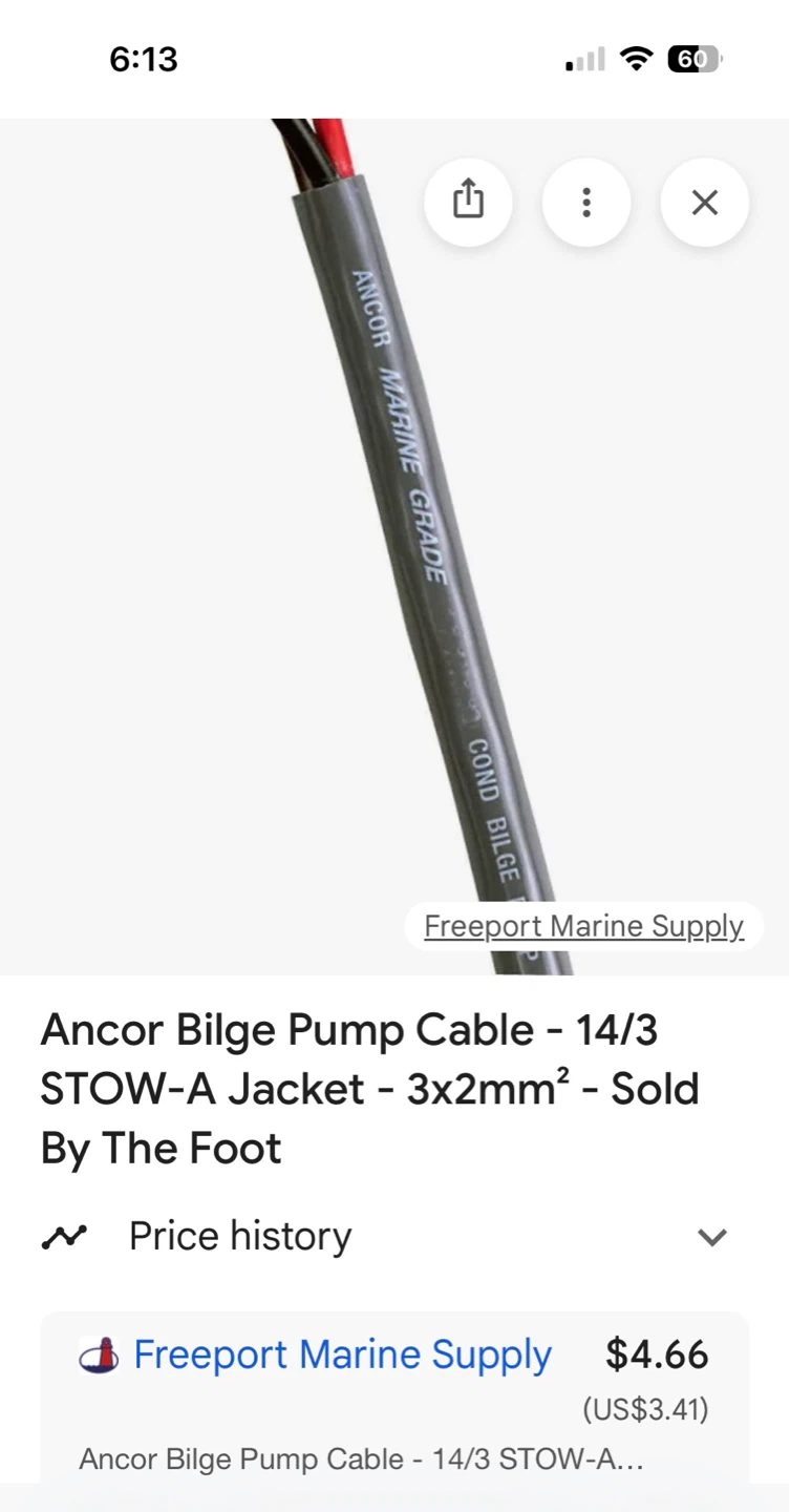 12’ of 14/3 Grade STOW Cable - photo 2