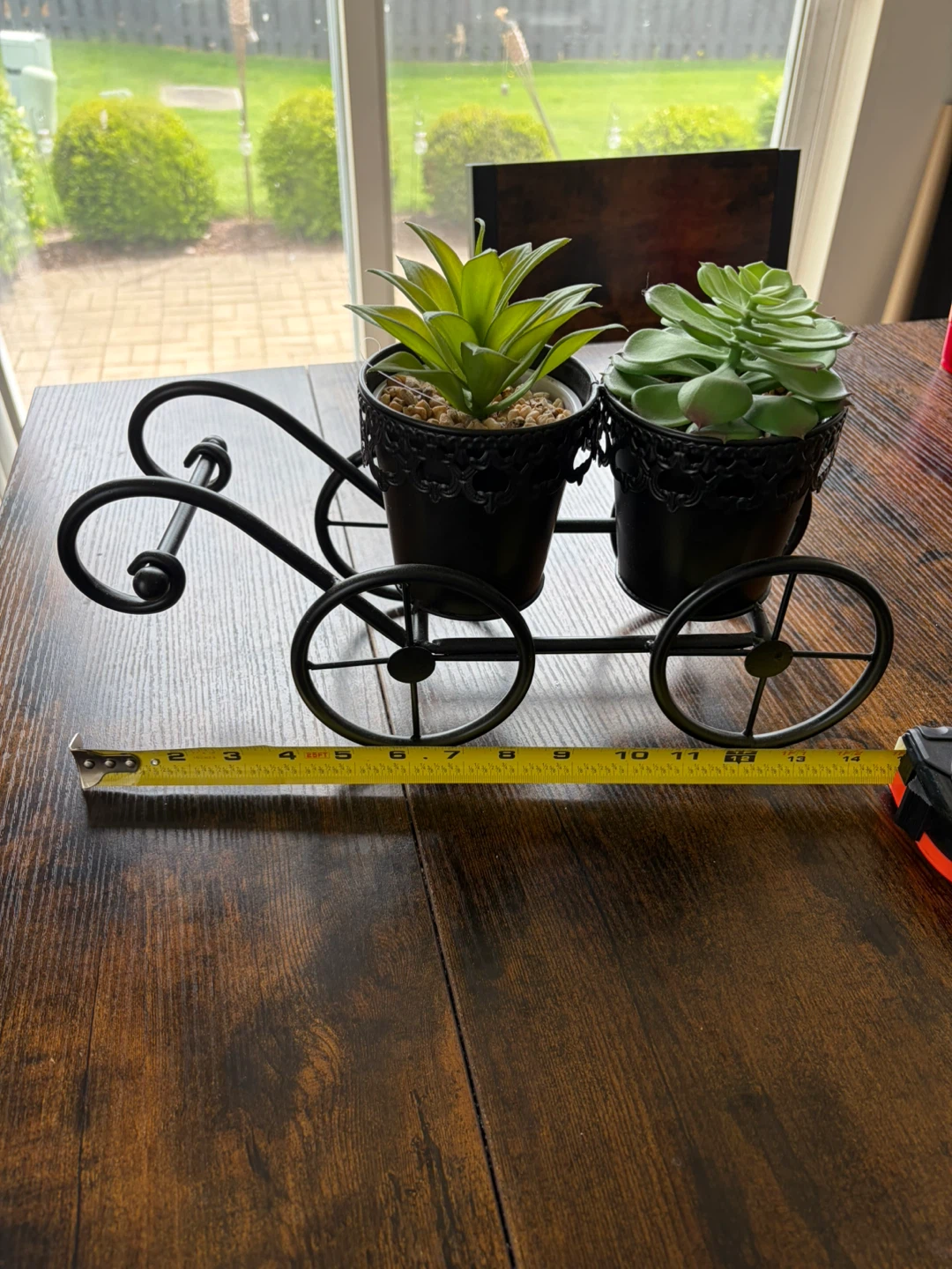 Decorative Plant Holder with Faux Succulents - photo 2