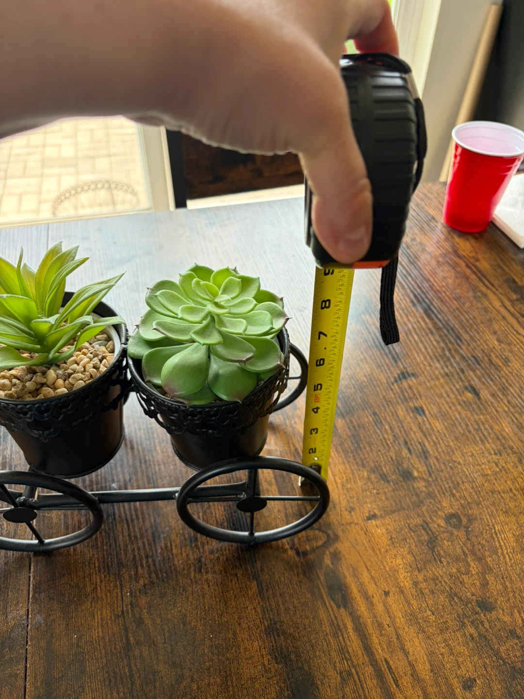 Decorative Plant Holder with Faux Succulents - photo 3