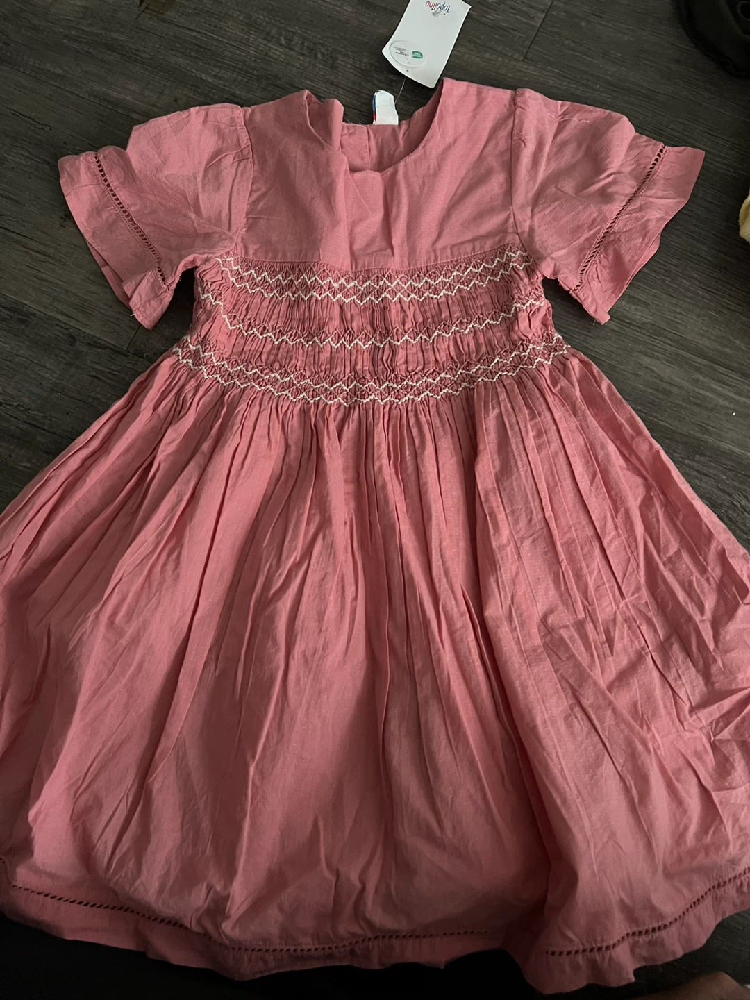 Topolino Pink Smocked Dress - Size 116 - photo 4