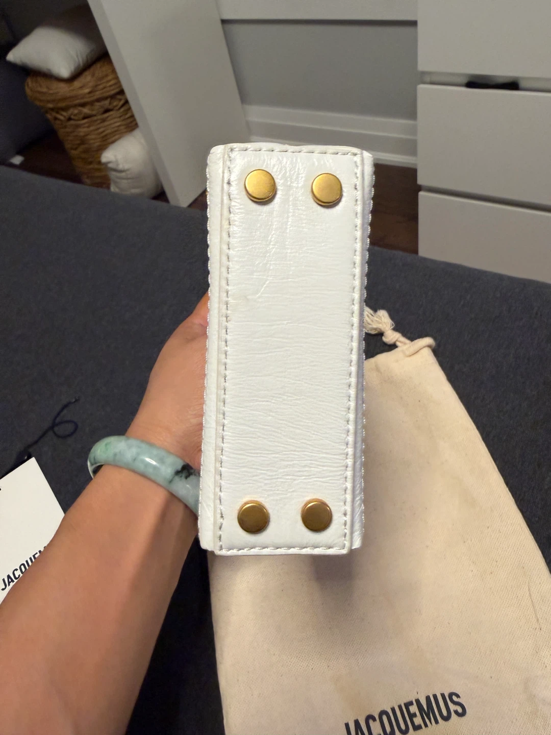Jacquemus Le Petit Sac Noeud White- Authentic - photo 4