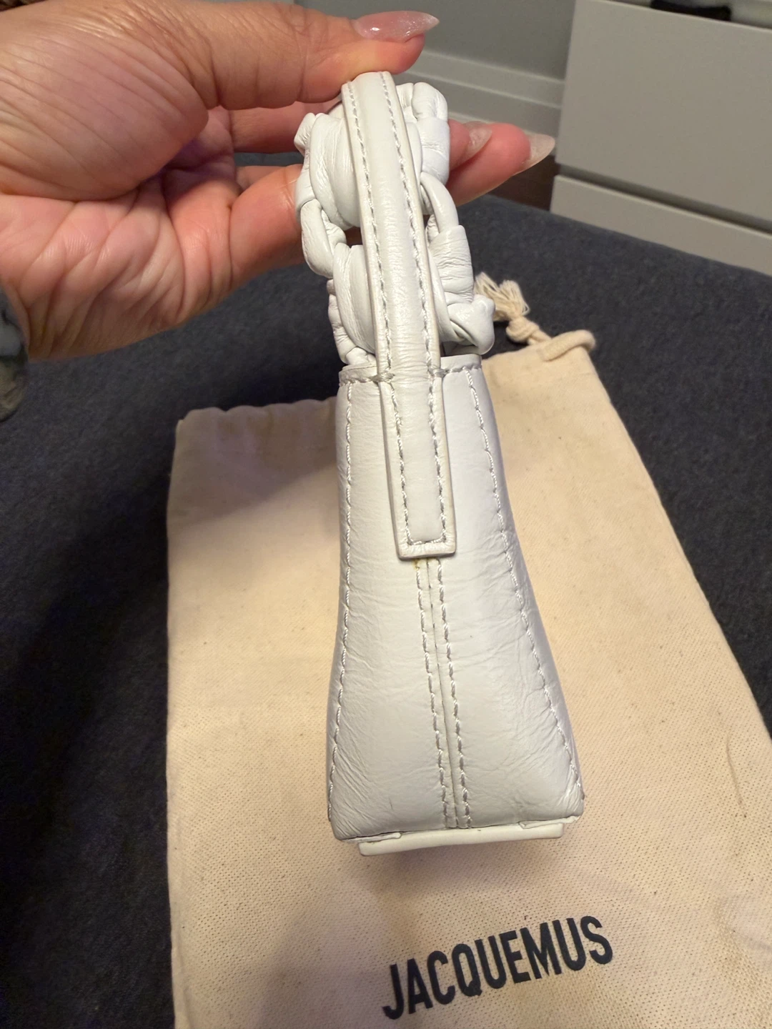 Jacquemus Le Petit Sac Noeud White- Authentic - photo 3