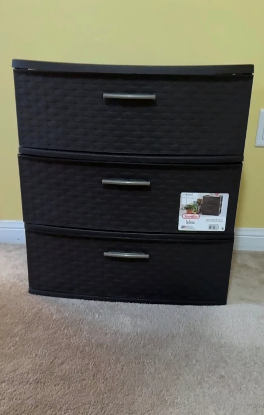 Sterilite 3 Drawer Rolling Cart