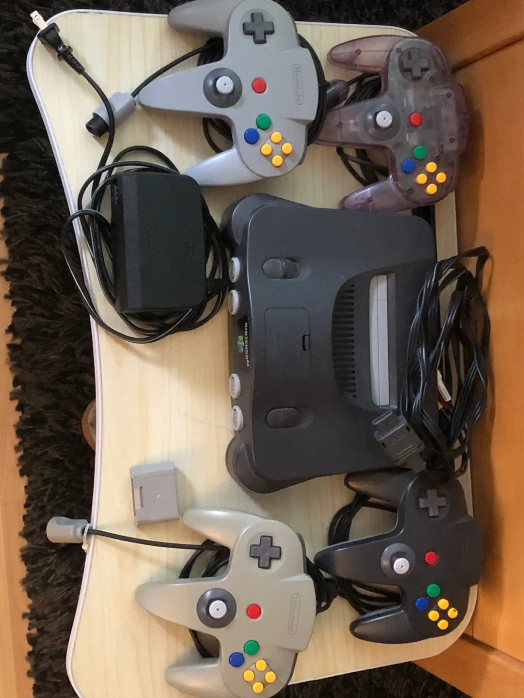 Nintendo 64 Console with 4 Controllers