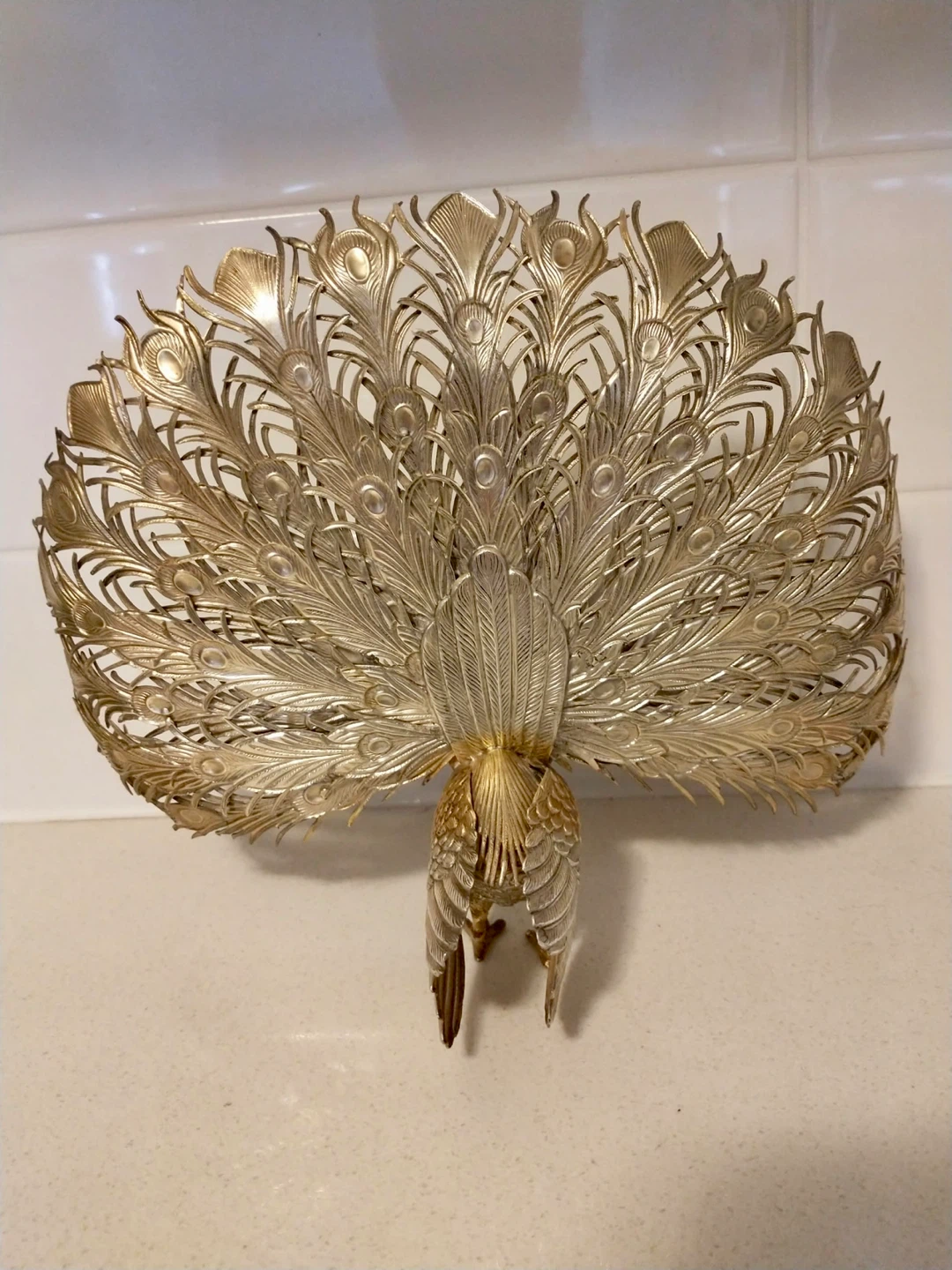 VINTAGE BIRKS STERLING AND GOLD PEACOCK - photo 3