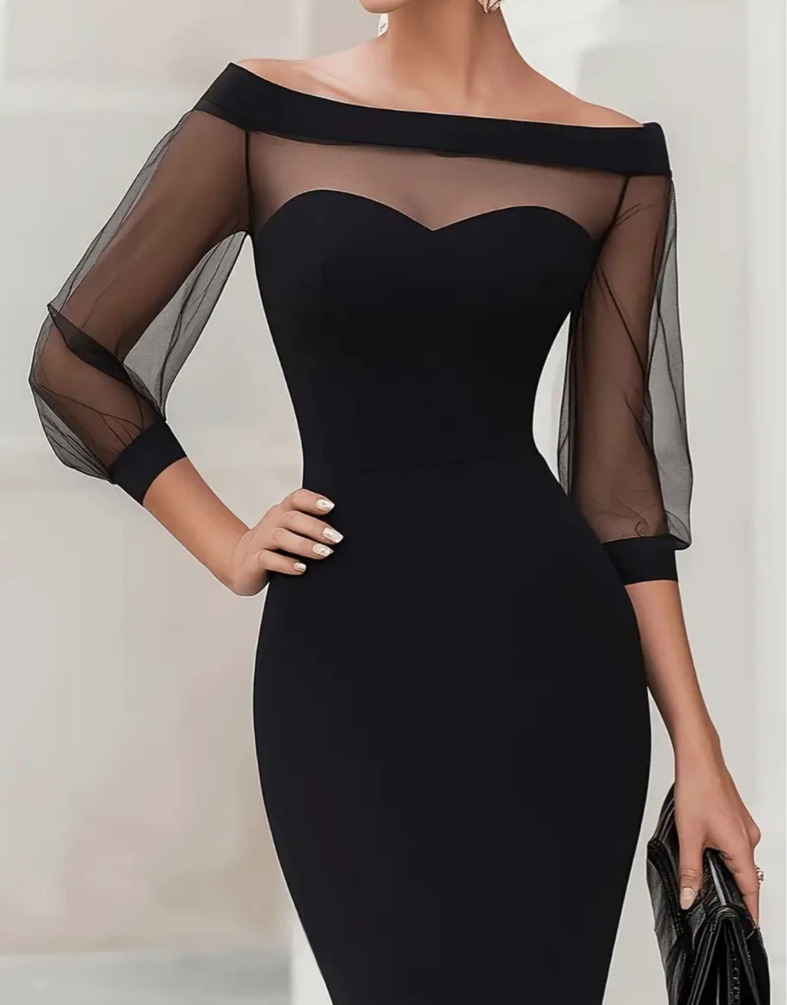New Black Off-the-Shoulder Dress - photo 3