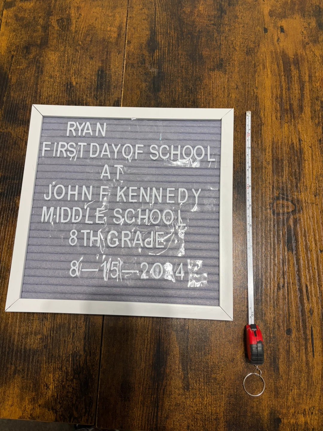 Gray Felt Letter Board with White Letters - photo 2