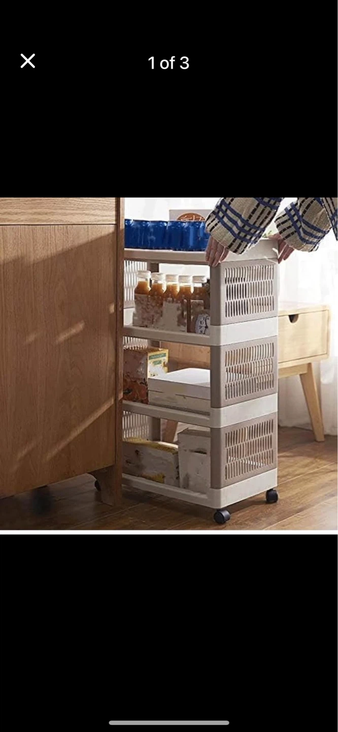 3-Tier Rolling Storage Cart